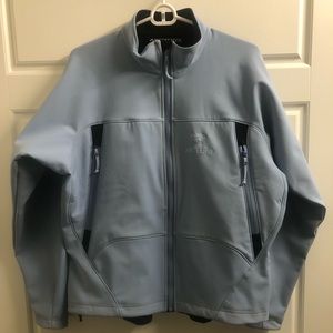 Arcteryx Women’s Gamma SV Soft Shell Jacket Polartec Fleece Light Blue Large